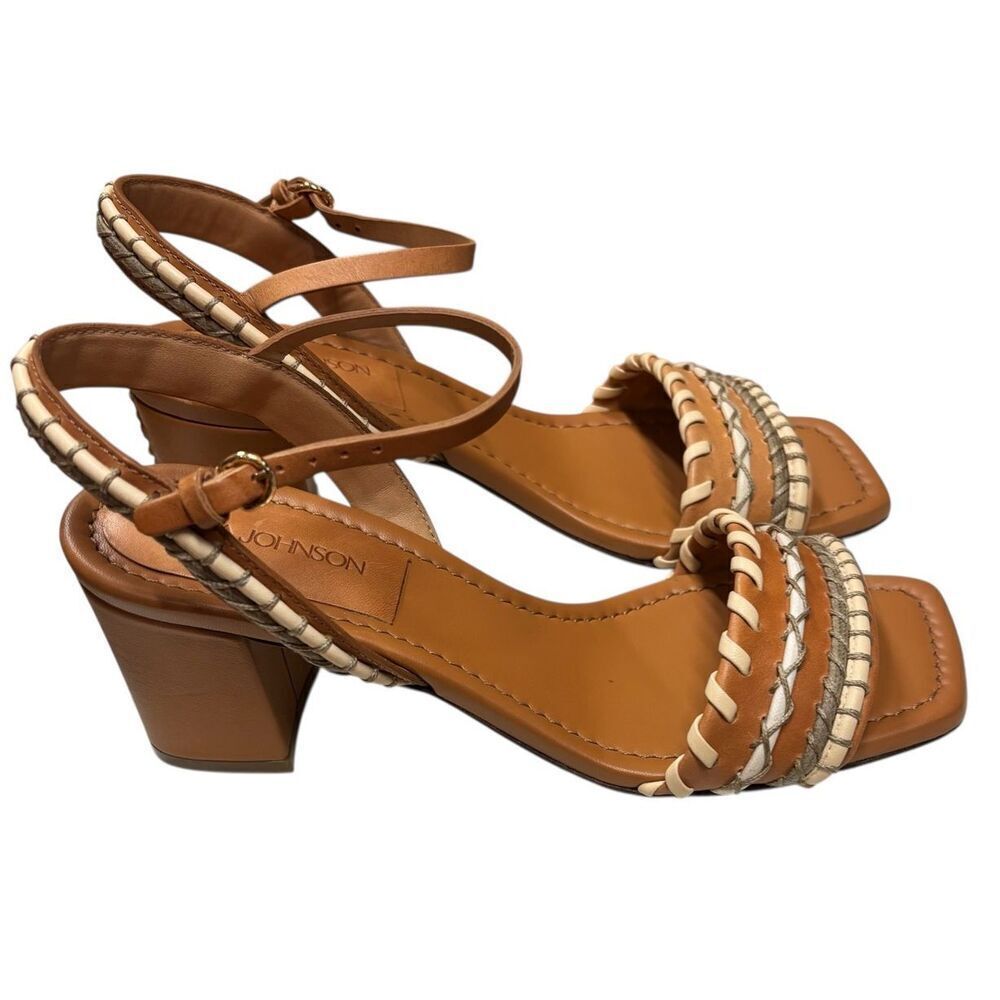 ULLA JOHNSON Sofia 70mm interwoven leather sandals NWB Size in Rust/Copper NWB S - Picture 4 of 9